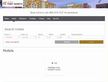 Tablet Screenshot of hotels.fortworth.com